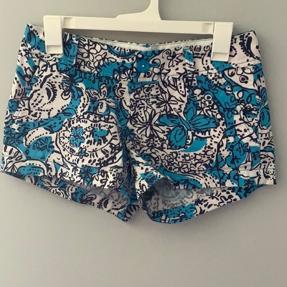 Lilly Pulitzer Walsh Shorts Hippy Happy‎ Shake Print Size 0 - Picture 1 of 11